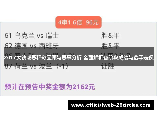 2017大铁联赛精彩回顾与赛事分析 全面解析各阶段成绩与选手表现